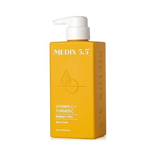 MEDIX Vitamin C Cream  Niacinamide Brightening Body Lotion | Anti Aging Moisturizer Vitamin C Lotion For Women & Men To Soften The Look Of Dark Spots, Wrinkles, Uneven Looking Skin Tone, 15 Fl Oz