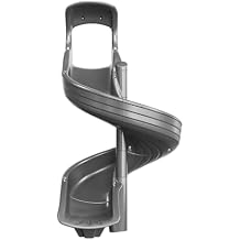 Beuta Playground Slide for Kids - Big Spiral Outdoor Slide Attachment for Treehouse or Deck - Plastic Playset Slide for Playground or Backyard with Open Twisty Design - Exit Straight - 6 ft - Gray