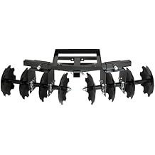 IMPACT IMPLEMENTS Disc Plow Harrow with Weight Tray for ATVUTVGarden Tractors. Prep Soil, Cut Weeds & Clear Crop Remains.