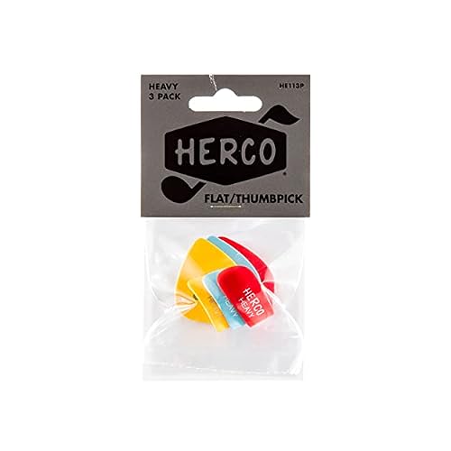JIM DUNLOP HE113P Flat Thumbpicks, Heavy, 3/Player's Pack