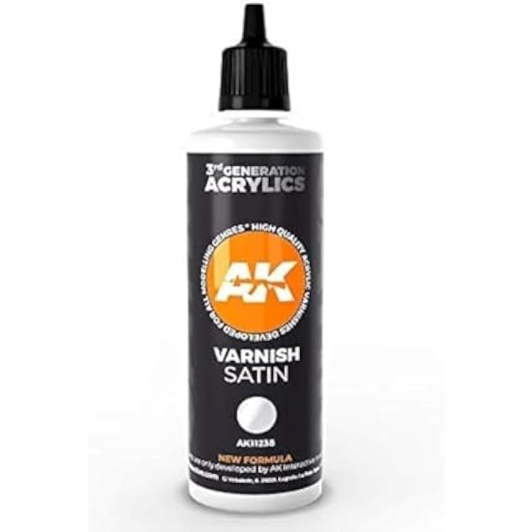 AK Interactive 3rd Gen Satin Varnish 100ml - Model Building Paints and Tools # 11238