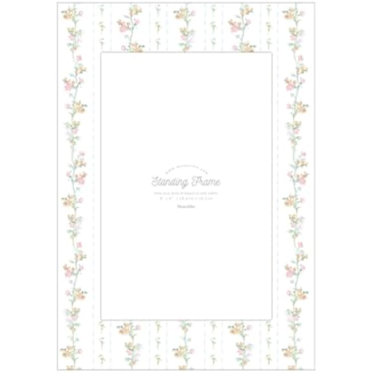 Monolike Standing Design Paper Photo frame 4x6 Olivias Flowers, White 10pack - Fits 4x6 Pictures