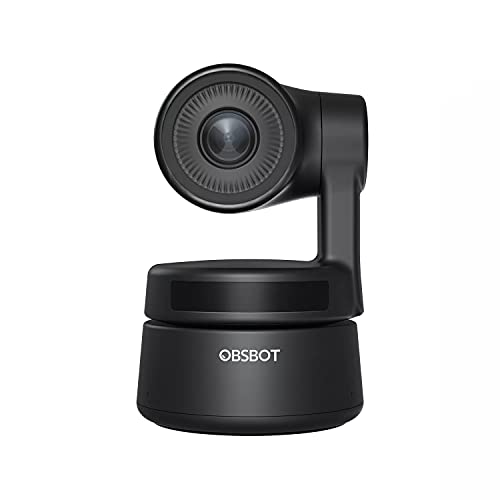 OBSBOT Tiny OWB-2004-CE AI -Powered PTZ Webcam Tracking Gesture Control 1080p30fps Digital Zoom Mics with Noise Cancellation Intelligent Exposure Support for Live Streaming Online Meeting