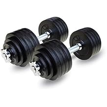 S 2 X 52.5 LBS Adjustable Cast Iron Dumbbells 105 Lbs
