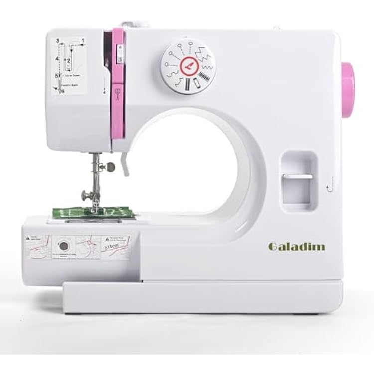 Mini Sewing Machine by Galadim, Small Portable Sewing Machine, Adult Mending Machine with Reverse Sewing and 12 Built-In Stitches, Suitable for Household and Travel GD-055-A3