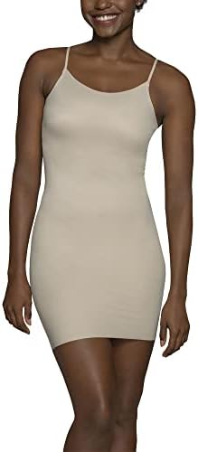 Vanity Fair Women's Shapewear Slip, Tummy Control Full Slip Cami Dress, Seamless Smoothing, Adjustable Spaghetti Strap
