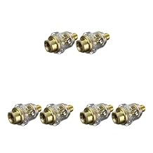 Angoily 6Pcs in Oiler Compressor Accessories Tool Pneumatic Lubricator 1/4 Inch for Male Mini Female Line Access System Practical FRL in-line in- Automatic Great Bsp for Smooth Tool Operation