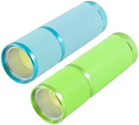 LitezAll Glow in the Dark Flashlight, 120 Lumen LED Flashlights with Rubber Coated Aluminum Body, Compact Battery Powered Lights for Camping, Emergencies, and Everyday Carry (2-Pack)