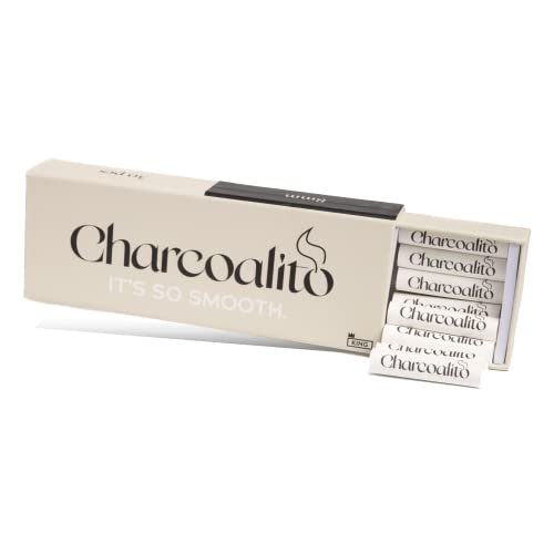 Charcoalito Activated Charcoal Filter Tips - Activated Carbon Filter Tips, Naturally Derived and Cleaned Coconut Husk Activated Charcoal, Smooth Natural Flavour, Clog Resistant Airflow King - 8mm