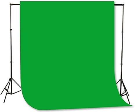 Fancierstudio Green Screen Background Stand Backdrop Support System Kit with 6ft x 9ft Chromakey Green Muslin Backdrop by Fancierstudio H804 6x9G