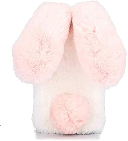 Cute Fluffy Fur Plush Case for Tecno Pova Curve 5G/LJ8k Bunny Furry Protective Phone Cover Plush Case Skin Cover Rubber Cute Soft Warm Fluffy BackCase for Women Girls Shell Pink White