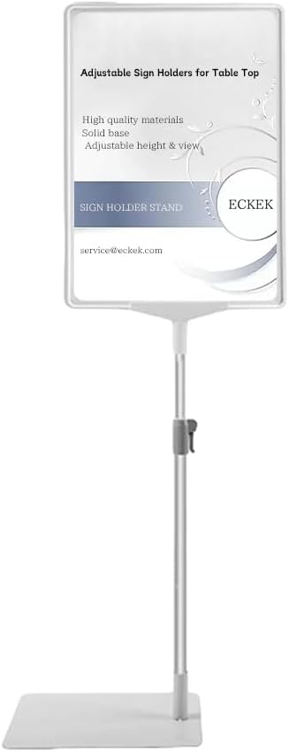 Adjustable Banner Holder Table Top Banner Display Poster Stand Store Counter Display Poster Stand Advertising Display Sign Holder (A4 210×297mm/8.27×11.69 inches)