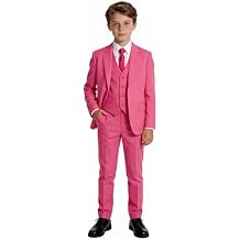Toddler Suit for Boys 5 Piece Slim Fit Tuxedo,Ring Bearer Outfit Kids Wedding Guest Dress Clothes
