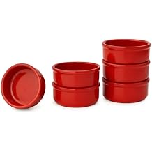 Areste Mexican Clay Cookware Set of 6 Full Red Terracotta Pots, Bowls, Plates & Serving Dishes Spanish Earthenware for Baking, Yogurt, Kheer, Meat, Vegetables Cazuelas Mexicana