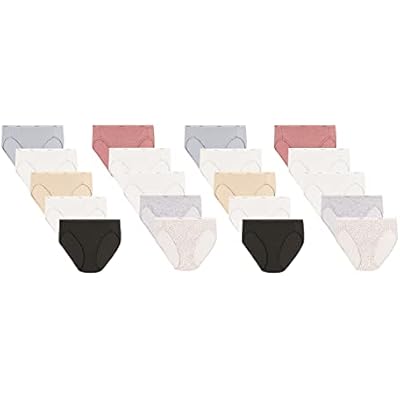 Hanes Womens Hi-Cut Panties Pack, Lightweight Cotton Hi-Cuts, 10-Pack Retired, Colors May Vary