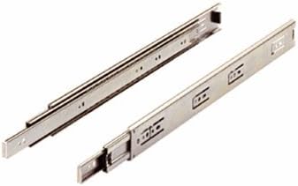 Drawer Slide, Full Extension, 12 in, Medium Duty, 100 lb. Capacity, Zinc