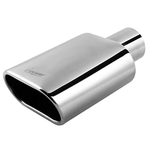 Upower Exhaust Tips 2.25 Inlet 5.5x3 Outlet 9 Long Stainless Steel Weld-On Rectangle Exhaust Tailpipe Tips