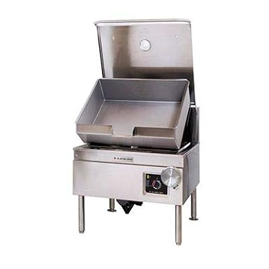 Cleveland Range SGL30TR DuraPan Tilting Skillet, natural gas, 30-gallon capacity, modular open base, standard with hydraulic hand tilt with quick lowering feature, stainless steel construction, 120v