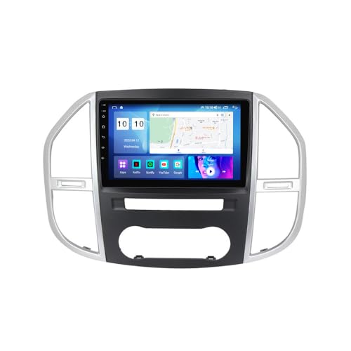 Android car Radio for Mercedes Benz Vito3 W447 2014 2015 2016-2020,10 inch Car Stereo Touch Screen Upgrade with Wireless CarPlayAndroid Auto GPS Navigation WiFi FM Radio Head Unit,1G32G