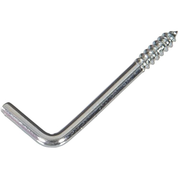 Hardware Essentials 320498 0.080-inch x 1-inch 100 Pack Square Bend Hook, 0.080 Inch x