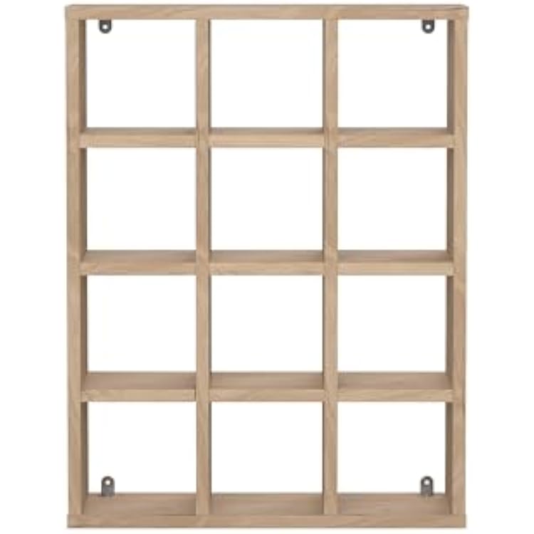 Tvilum 12 Cubby Wall Unit Jackson Hickory