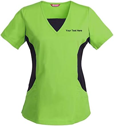 Personalized Customizable Embroidered Womens Scrub Top
