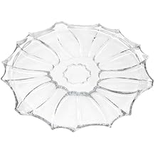 AU52104, 14-Inch Plantica Crystal Plate, Decorative Centerpiece Serving Platter, Wedding Gift