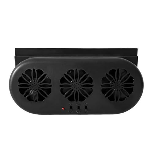 Shkalacar Car Solar Powered Window Exhaust Fan, Air Circulation Fan Ventilator Silent Air Vent Cooler Air Vent Radiator Fans for Backseat or Frontseat,Vehicle Ventilation Fan Independent Switch