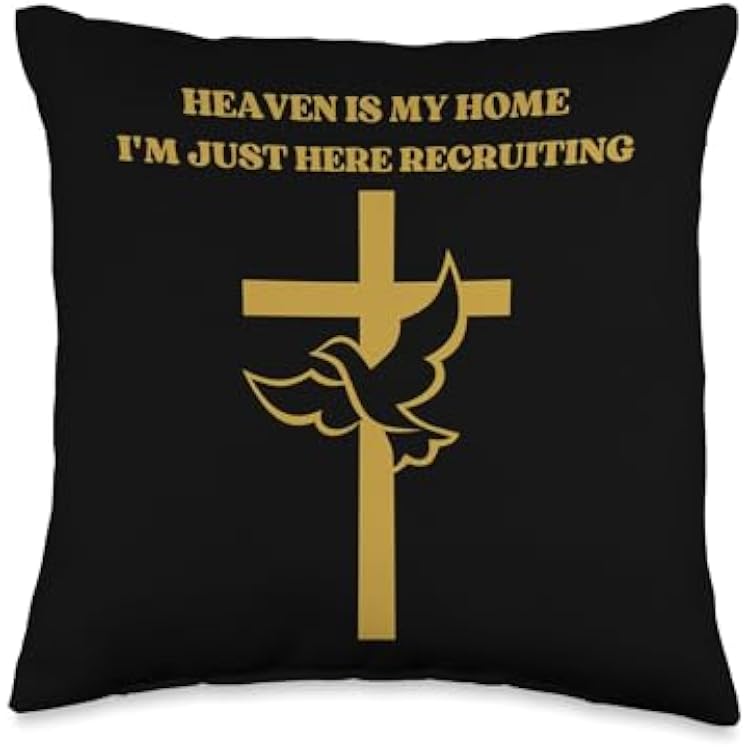Heaven is my home Cross Dove Throw Pillow