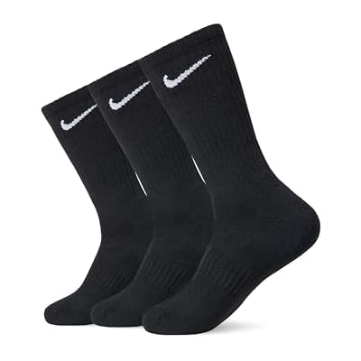 Nike Unisex Adult Everyday Cushioned Training Crew Socks (3-Pack) | Mens and Womens