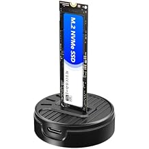 M.2 NVMe & SATA SSD Docking Station, 10Gbps SSD Reader Adapter Card Reader, Plug & Play, Supports M/B+M Key SSDs (2230-22110), Dual Protoco Hard Drive Enclosure for Laptop/PC