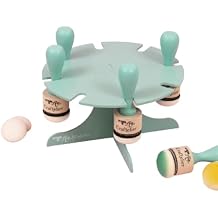 Craftelier - Organiser and Holder for Ink Applicators or Inkers | 8 Spaces for Inkers | Requires Assembly | Approximate Size Diameter 16 cm - Turquoise Lacquered Wood