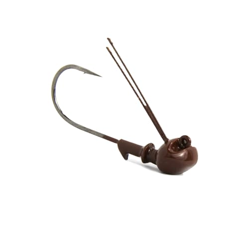 3-Pack Stealth HD Jig Head, Weedless Fishing Jigs with Fishing Hooks, Weighted Football Jig Hooks, Freshwater Jig Heads for Fishing
