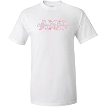 VictoryStore Apparel - Alpha Chi Omega, Floral Initials T-Shirt