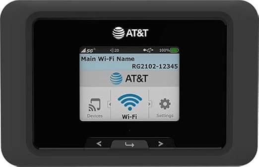 Franklin A50 5G | WiFi 6 | Removable 5000 mAh Battery | 2.4" Display | Qualcomm SDX62 | AT&T PREPAID Hotspot