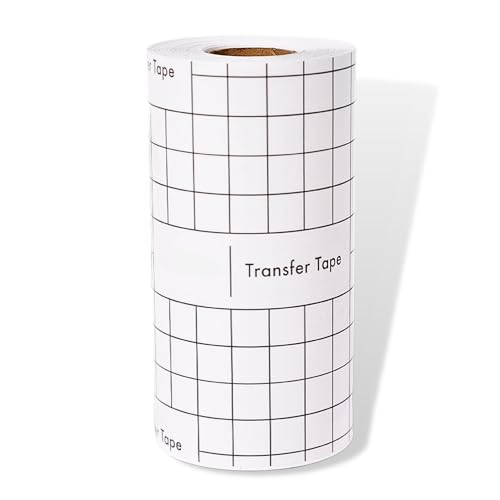 Clear Transfer Tape for Vinyl - Clear Application wGrid for Cricut, Silhouette, Decals, Signs & Crafts Projects for Vinyl -No Residue, Easy Release Medium Tack Transfer Tape Roll Stickers 6 x 50