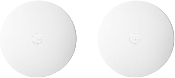 Google Nest Temperature Sensor T5000SF Smart Remote Sensor for Nest Thermostats, Easy Setup, Room-by-Room Comfort, Wall or Shelf Mount, Works with Nest Thermostat E & 3rd Gen, Pack of 2