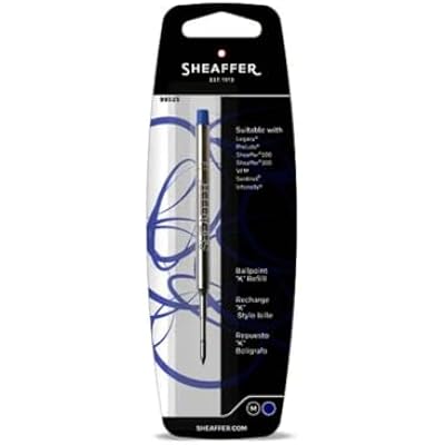 Sheaffer Ballpoint Refill K Style - Blue Medium - Blister Card