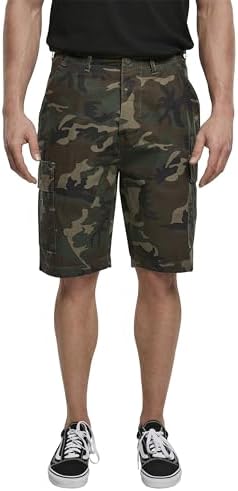 Brandit Mens BDU Ripstop Cotton Durable Breathable Multi Pocket Tactical Casual Active Outdoor Cargo Shorts