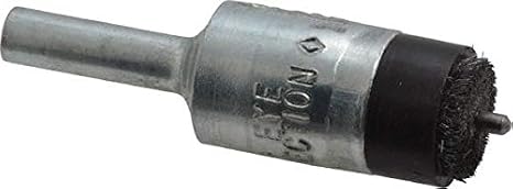 Osborn - 1/2" Diam Pilot Bonding End Brush - 1/4" Shank Diam, 3/32" Pilot Diam, 25,000 Max RPM