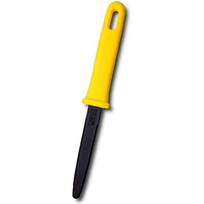 CANARY Cardboard Cutter with Non-Stick Coated Blade - 7.5 Box Cutter Utility Knife for Breaking Down Boxes & Opening Packages - Made in Japan, Yellow