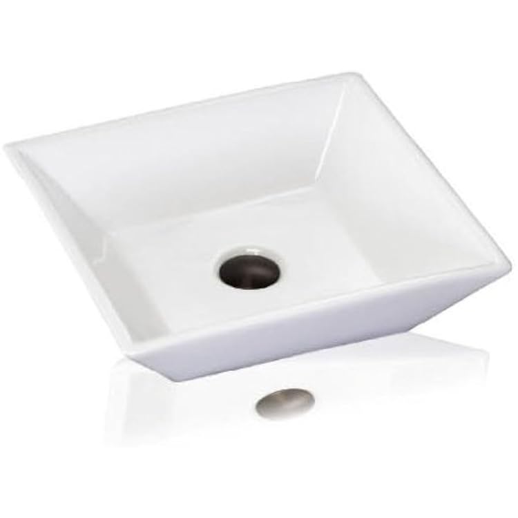 Lenova PAC-07 Porcelain Above Counter Square Sink, White