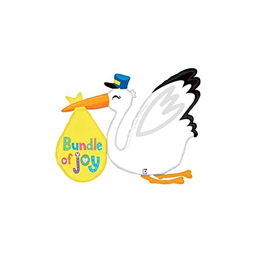 Bundle of Joy Stork 43 Mylar Balloon Baby Shower Birthday Party Decorations Supplies