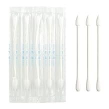 Cotton Swabs - Individually Wrapped Double Tipped Paper Sticks for Ear, Make-up, 100 Count (White, Round/Pointed End)