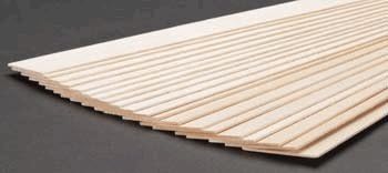 Balsa Wood 1/32" X 2" X 36" (10) - Quantity is Listed in Parenthesis in Title