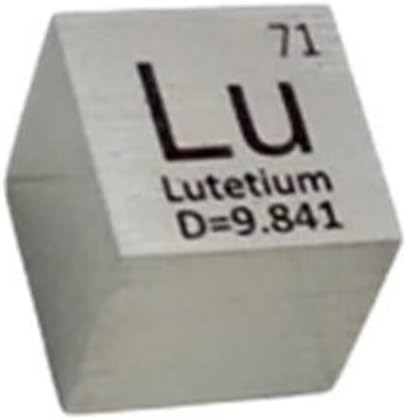 1pcs 10 * 10 * 10mm Metallic Lutetium Periodic Table Cube Lu 99.95% Pure Lutetium Cube Wonderful Element Collection Craft