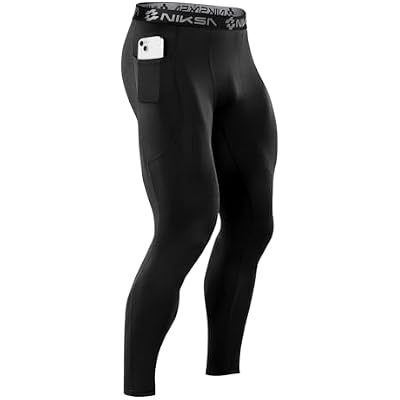 Niksa 13 Pack Mens Compression Pants, Performance Athletic Sports Leggings Gym Tights for Running Yoga Workout Sports