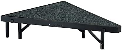 National Public Seating SP488C-02 Stage Pie Compatible with a 4 ft. x 8 ft. x 8 in. Stage Grey Carpet