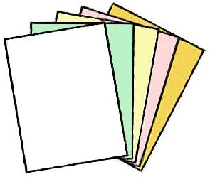 100 Sets of 5 Part NCR Carbonless Paper, Letter Size 01942 (8-1/2" x 11") 500 Sheets, Reverse Collated