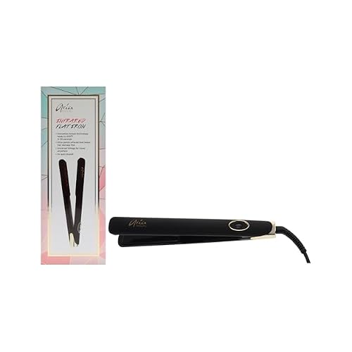 Infrared Hair Straightener - Black by Aria Beauty for Women - 1 Inch Flat Iron